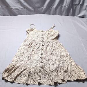 Japna Cream Ruffled Tiered Mini Sundress‎